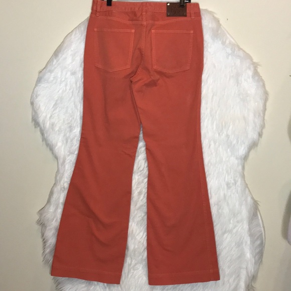 Tory Burch Orange Salmon High Rise Jeans - Picture 5 of 8